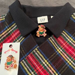 Vintage Teddy Bear Button Covers Set of 2